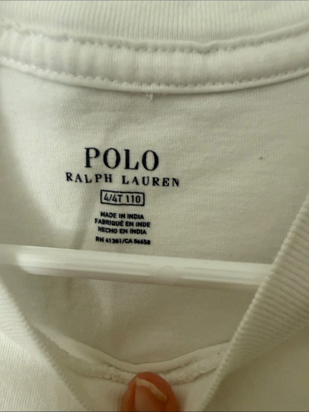 Ralph Lauren White Tee with Navy Polo Pony